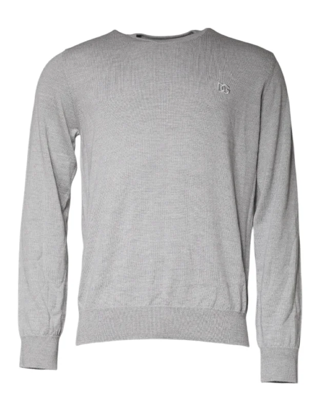 Men's must-have sweater-Dolce & Gabbana  Wool Crew Neck Pullover Men's Sweater