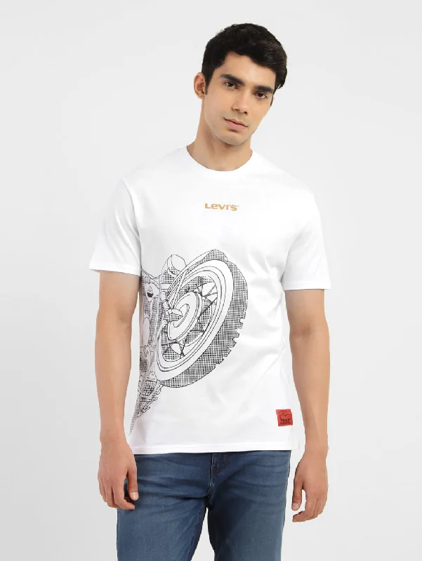 Men's ultra-light t-shirt-Men's Graphic Print Slim Fit T-shirt