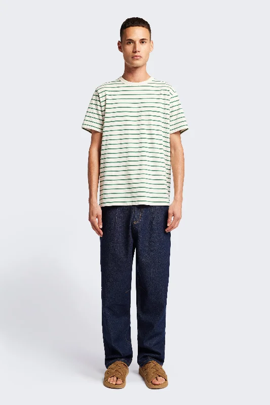 Men's high-stretch t-shirt-Radius T-Shirt Green Stripe