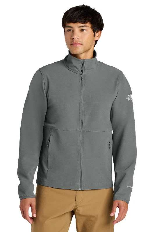 Men's active wear jacket-The North Face Mens Edge Stretch Wind & Water Resistant Full Zip Soft Shell Jacket - Smoked Pearl Grey - COMING SOON