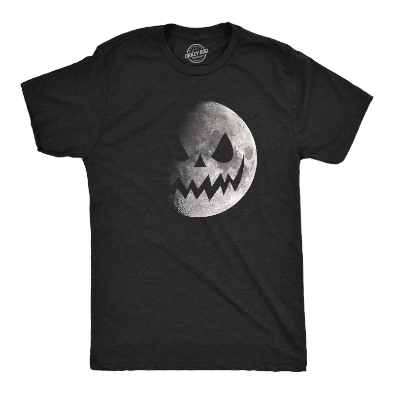 Men's eco-blend t-shirt-Moon Jack O Lantern Men's T Shirt