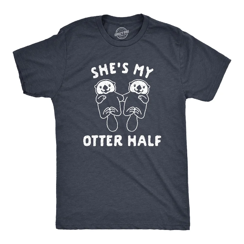 Men's quick-dry casual t-shirt-She's My Otter Half Men's T Shirt