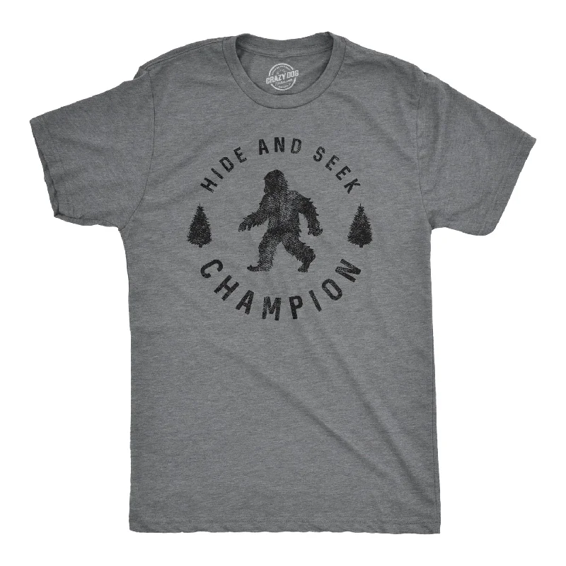 Men's fitted casual t-shirt-Hide And Seek Champion Men's T Shirt