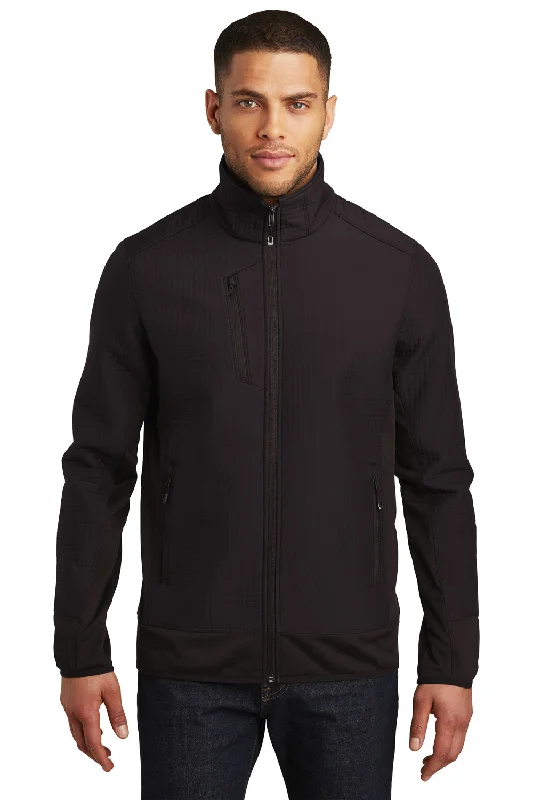 Men's relaxed fit softshell jacket-Ogio Mens Trax Full Zip Jacket - Blacktop