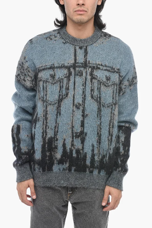 Men's knitwear-Diesel Wool Blend K-PATMOS MAGLIA Crewneck Sweater