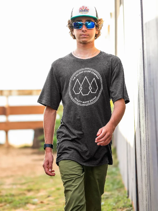 Men's eco-blend t-shirt-Stone Link Short Sleeve Tee - Dark Black Heather