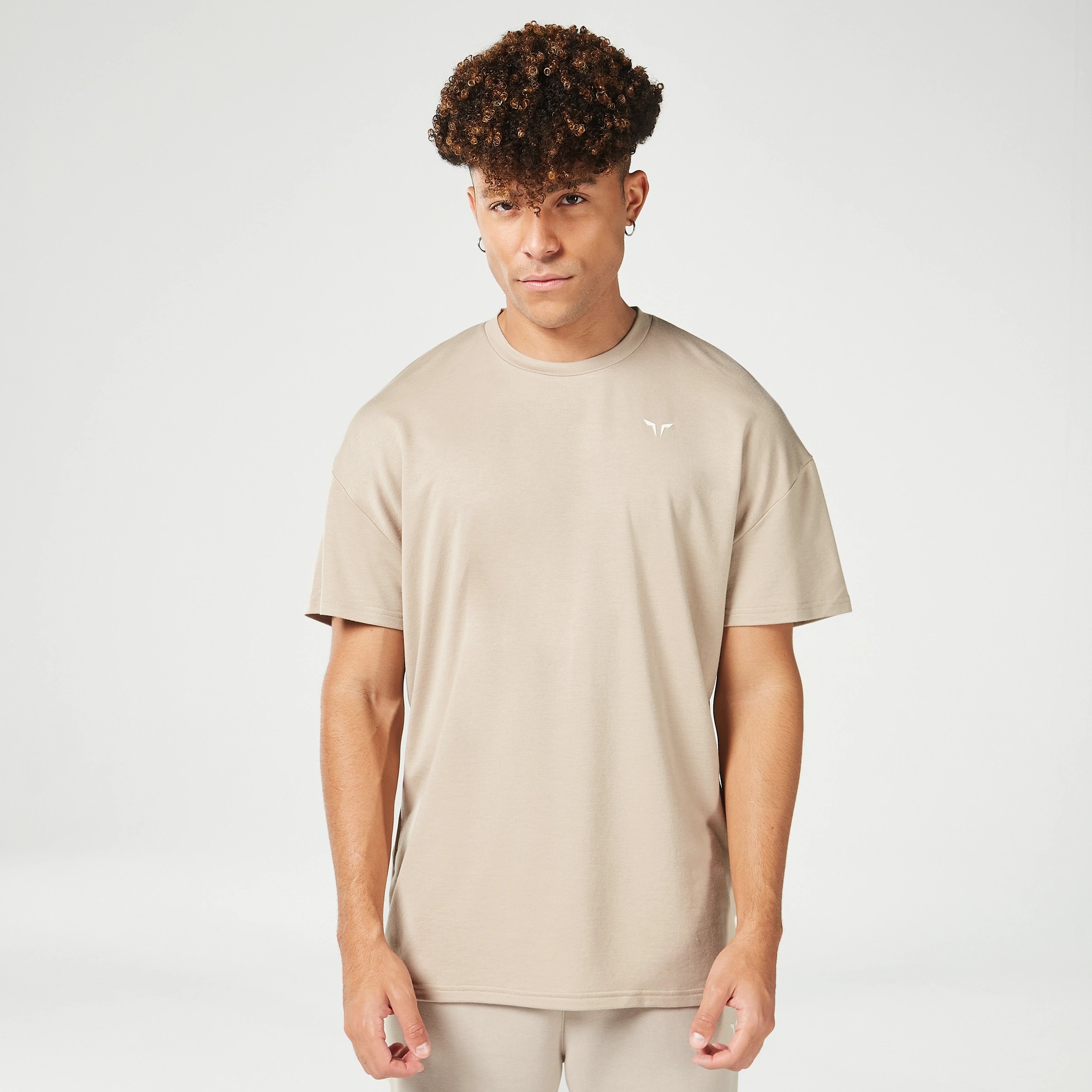 Men's fashion-forward casual t-shirt-Essential Oversized Tee - Cobblestone