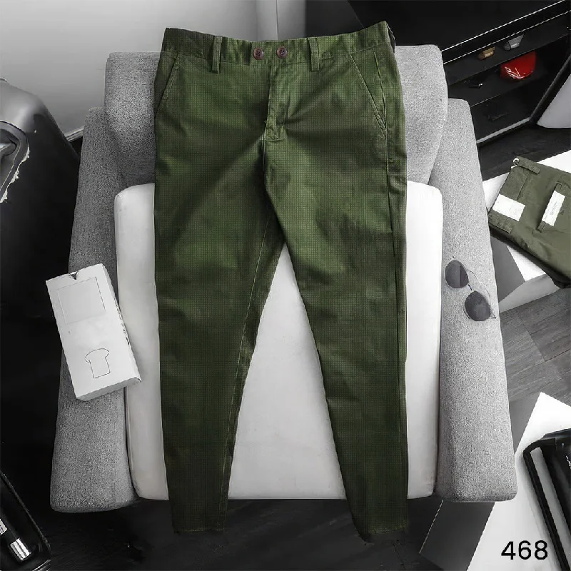 mens easy-care pants-Chino Pants Italian Fabric Green - 468