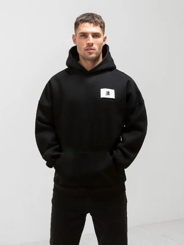 Men's adventure-ready training hoodie-Apex Label Hoodie - Black