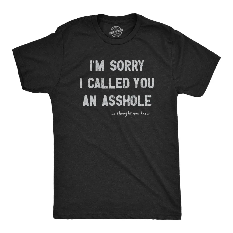 Men's contrast collar t-shirt-Im Sorry I Called You An Asshole Men's T Shirt