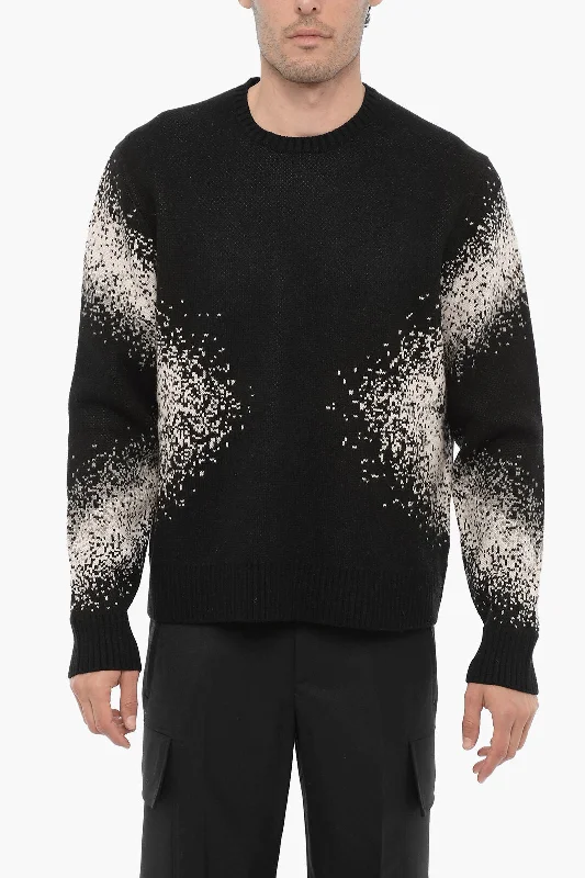 Men's angora sweater-Neil Barrett Slim Fit Crew-neck Sweater