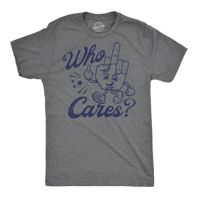 Men's fashion-forward casual t-shirt-Who Cares Men's T Shirt