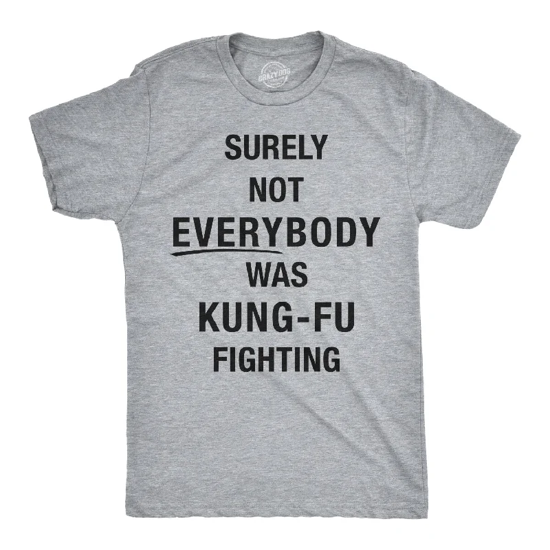 Men's beachwear t-shirt-Surely Not Everybody Was Kung Fu Fighting Men's T Shirt