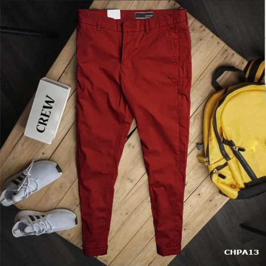 mens commuter pants-Chino Pants Red - CHPA13