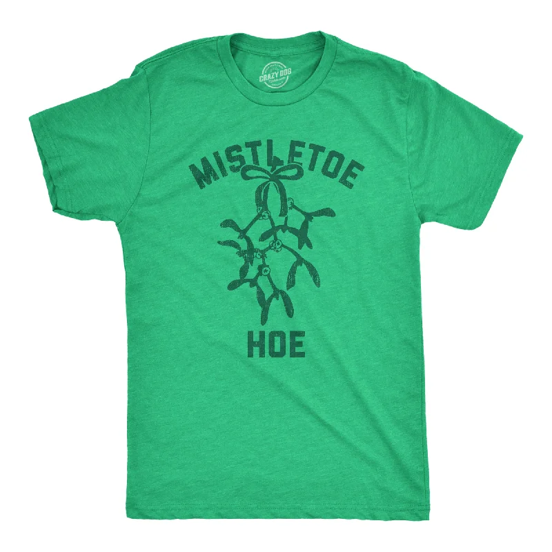 Men's luxury cotton t-shirt-Mistletoe Hoe Men's T Shirt