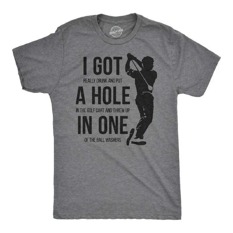 Men's bold stripe t-shirt-I Got a Hole in One Men's T Shirt