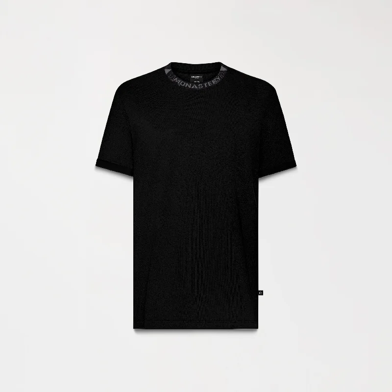 Men's pre-washed t-shirt-SAINTCLARE T-SHIRT MEN BLACK