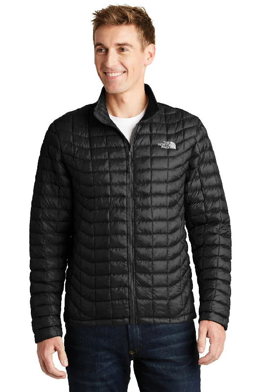 Men's quick-dry field jacket-The North Face Mens ThermoBall Trekker Water Resistant Full Zip Jacket - Matte Black