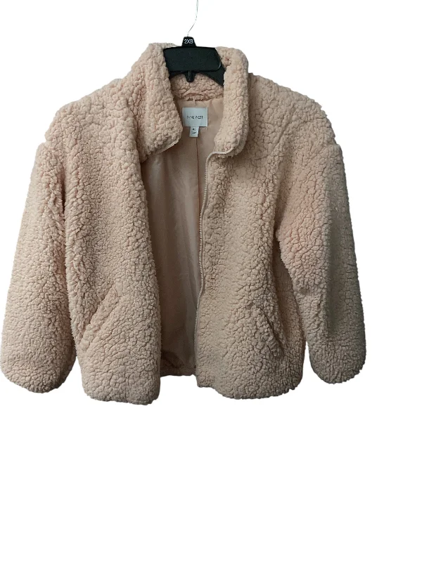 Men's wrinkle-free wool coat-Jacket Fleece By Nine West Apparel In Pink, Size: Petite   S