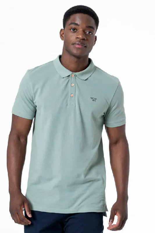 Men's geometric print t-shirt-Branded Golfer _ 136937 _ Sage