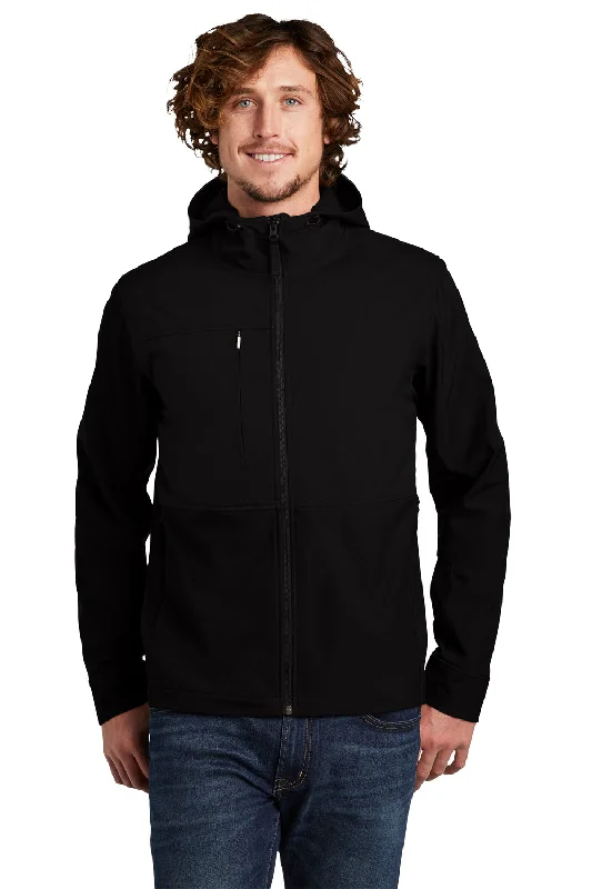 Men's summer outer layer jacket-The North Face Mens Castle Rock Wind & Water Resistant Full Zip Hooded Jacket - Black - Closeout