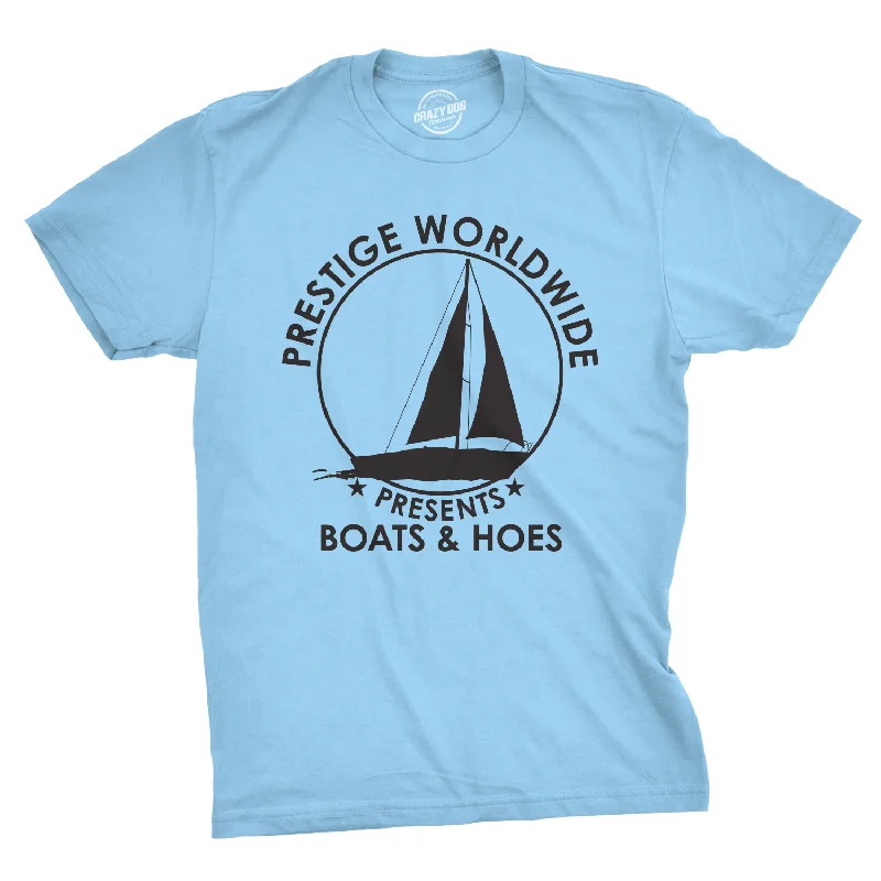 Men's yoga wear t-shirt-Prestige Worldwide Boats & Hoes Men's T Shirt