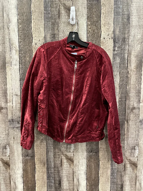 Men's antibacterial windbreaker-Jacket Moto By Torrid In Red, Size: L