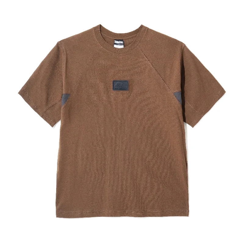 Men's sporty casual t-shirt-Convex T-shirt - Dark Brown/Charcoal