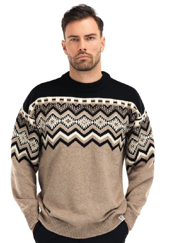 Men's wool blend sweater-Dale of Norway - Randaberg Men's Sweater - Brown