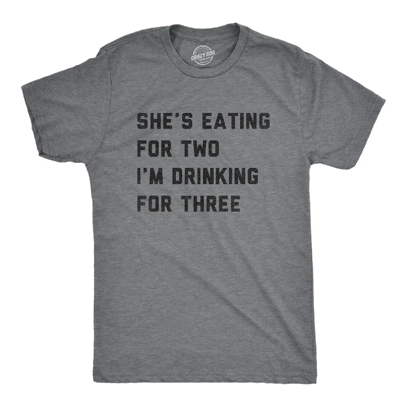 Men's ultra-light t-shirt-Shes Eating For Two Im Drinking For Three Men's T Shirt