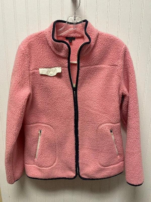 Men's functional softshell jacket-Jacket Faux Fur & Sherpa By Talbots In Pink, Size: L