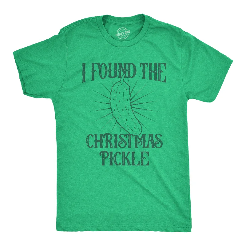 Men's luxury cotton t-shirt-I Found The Christmas Pickle Men's T Shirt