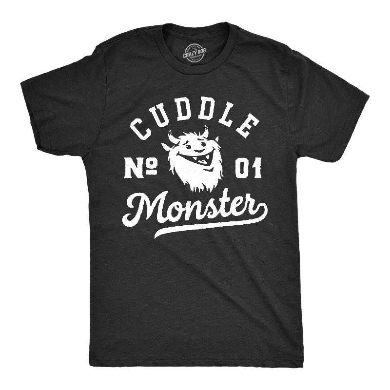 Men's moisture-wicking athletic t-shirt-Cuddle Monster Men's T Shirt