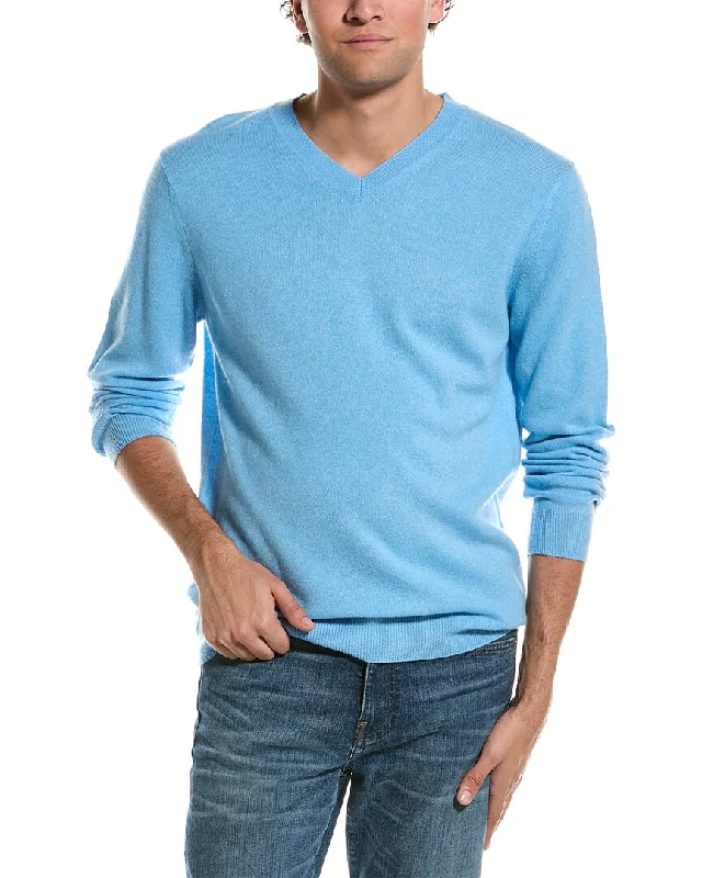 Men's cozy sweater-Forte V-Neck Cashmere Sweater