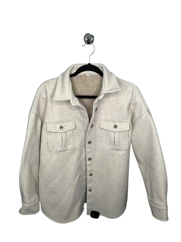 Men's fashionable denim jacket-Jacket Other By Altard State In Cream, Size: S