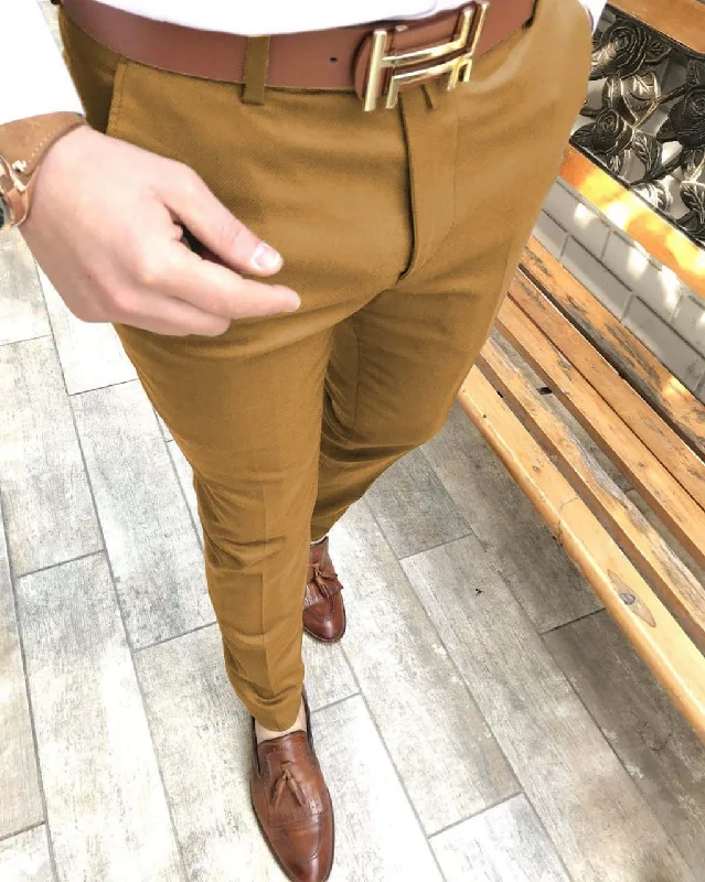 mens waterproof pants-Chino Pants Camel