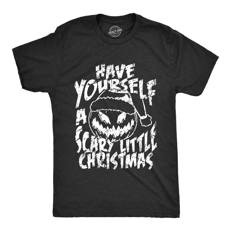 Men's fitted casual t-shirt-Have Yourself A Scary Little Christmas Men's T Shirt