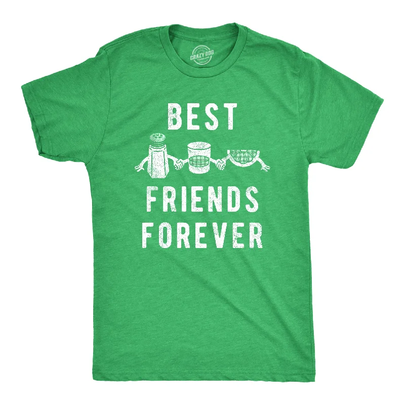 Men's weather-proof t-shirt-Best Friends Forever Tequila Lime Salt Men's T Shirt