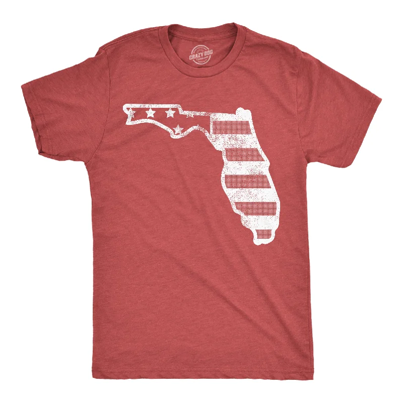 Men's yoga wear t-shirt-American Flag Florida Men's T Shirt