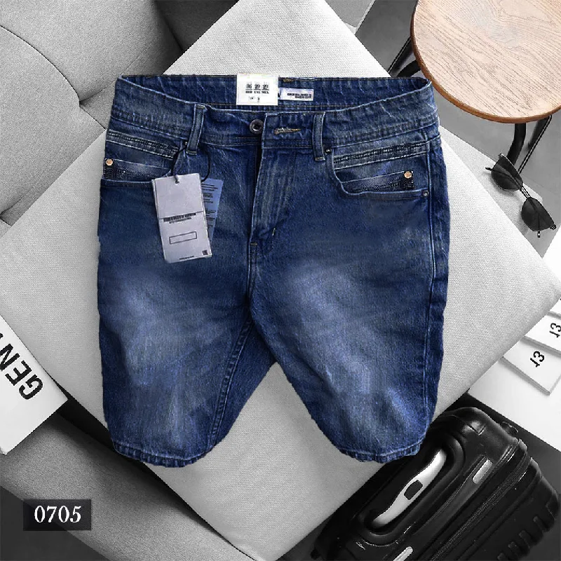 Men's fashion-forward gym shorts-Denim Shorts Light Blue /0705