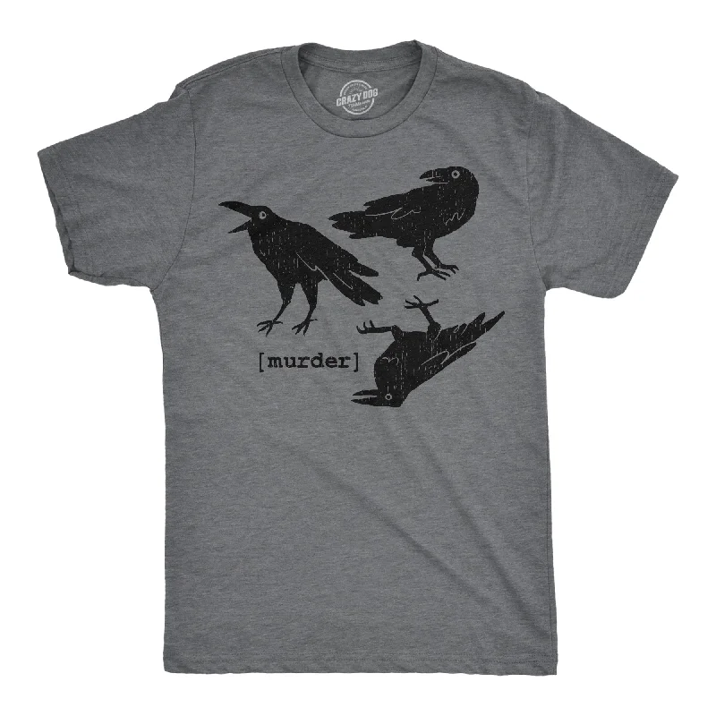 Men's versatile casual t-shirt-Murder Crows Men's T Shirt