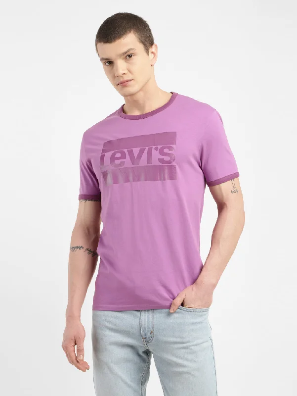 Men's eco-blend t-shirt-Men's Brand Logo Slim Fit T-shirt