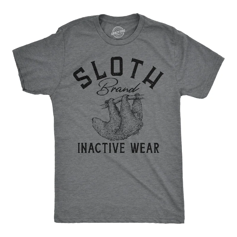 Men's moisture-wicking athletic t-shirt-Sloth Brand Inactive Wear Men's T Shirt