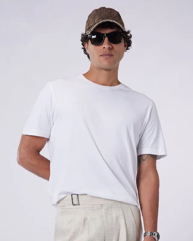 Men's casual comfort t-shirt-Luxe Nova T-Shirt - White