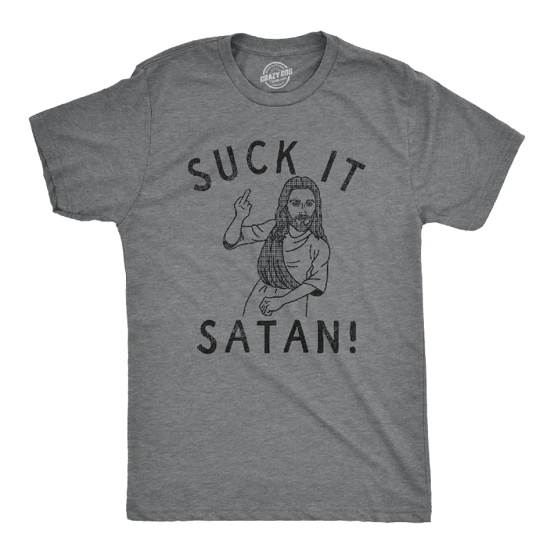 Men's bold stripe t-shirt-Suck It Satan Men's T Shirt