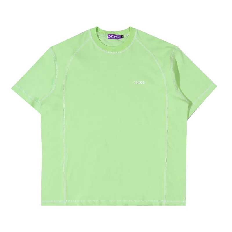 Men's sporty casual t-shirt-Orbis Panel Short Sleeve T-Shirt - Light Green