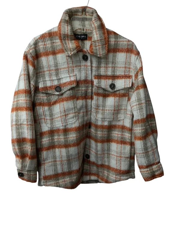 Men's antibacterial performance jacket-Jacket Faux Fur & Sherpa By Love Tree In Orange, Size: S