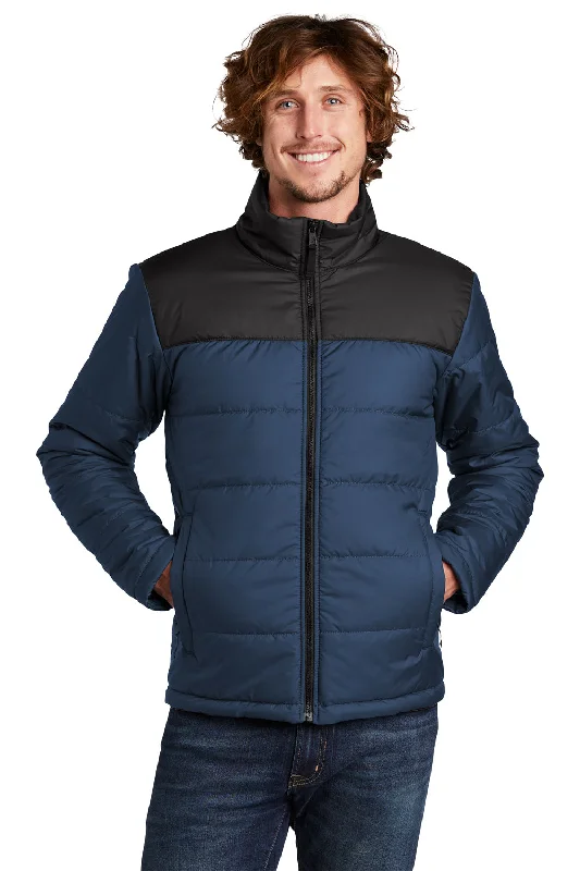 Men's wrinkle-resistant safari jacket-The North Face Mens Water Resistant Everyday Insulated Full Zip Jacket - Shady Blue - Closeout