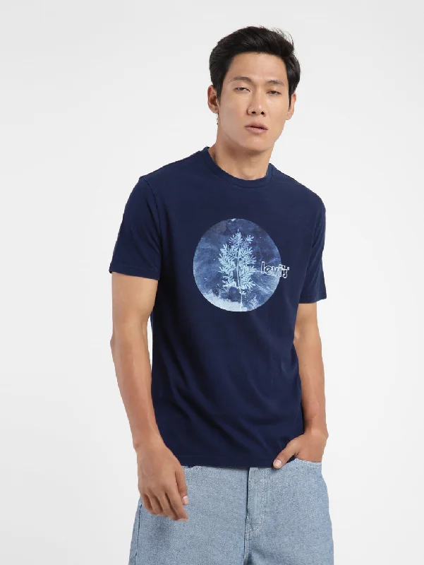 Men's eco-blend t-shirt-Men's Graphic Print Crew Neck T-shirt