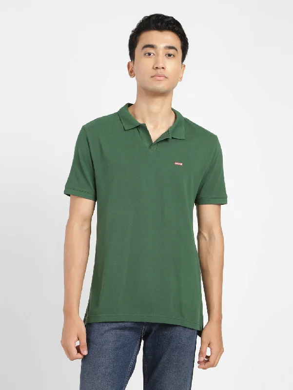 Men's relaxed weekend t-shirt-Men's Solid Polo T-shirt